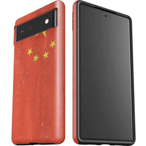 Chinese Flag Distressed Google Pixel 6 Case